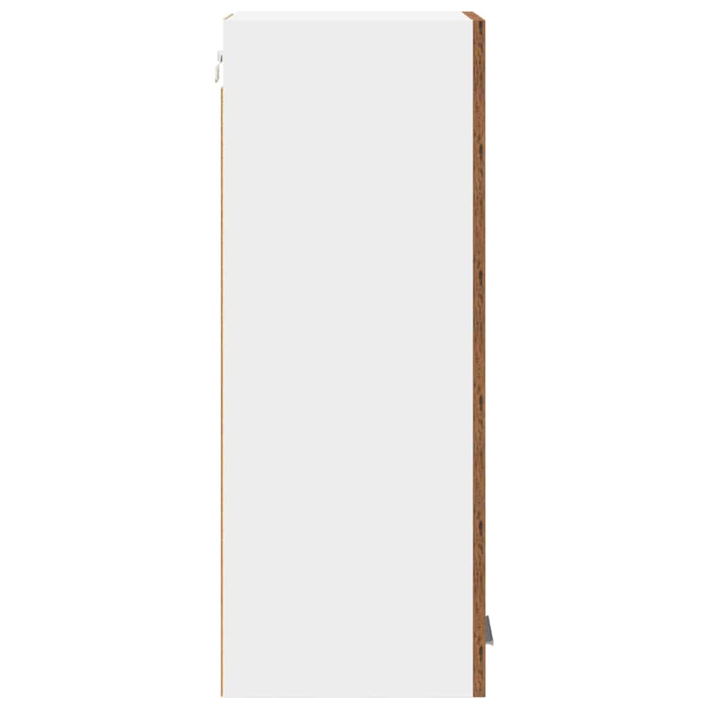 Hanging Cabinet Riga 2 pcs Old Wood and White 30 x 31 x 80 cm